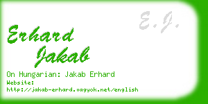 erhard jakab business card